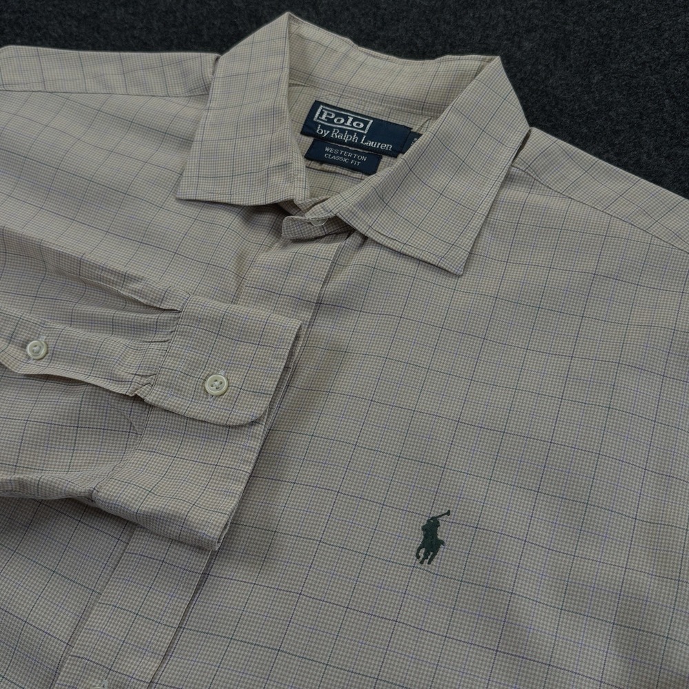 Polo Ralph Lauren Long Sleeve Button Up Shirt, Westerton‎ Classic Fit, Men's XL